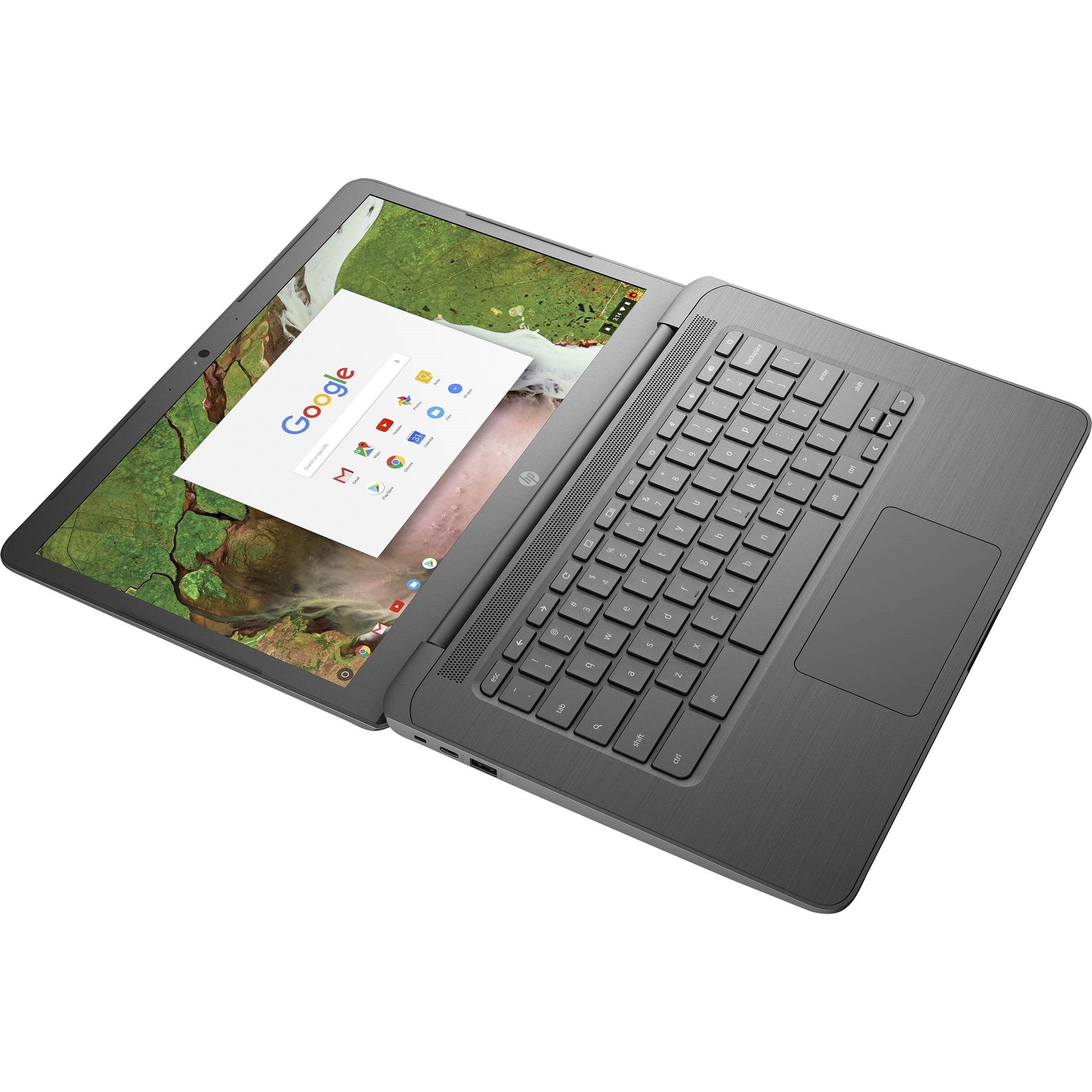 Refurbished HP Chromebook 14 G5 14" 4GB 16GB eMMC Celeron® N3350 1.1GHz ChromeOS, Gray