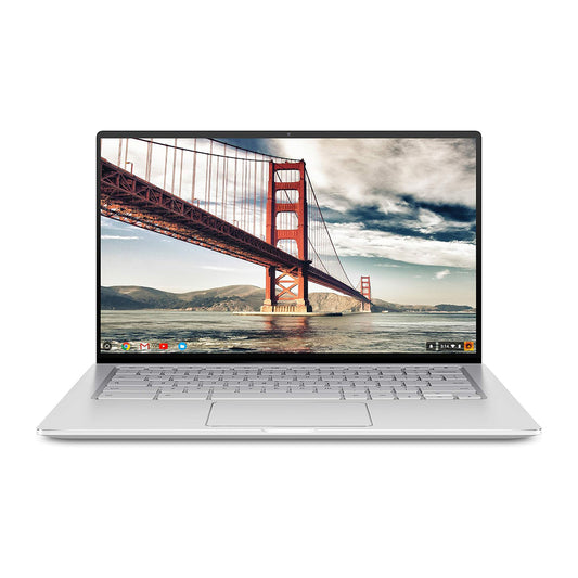Refurbished ASUS Chromebook Flip C434TA MSQ7265D2 14" Touchscreen 4GB RAM 64GB Wi-Fi Silver (Good Condition)