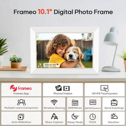 Miroir 10.1" Digital Photo Frame via Frameo App WiFi 32GB (New)
