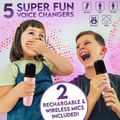 Stargo K12 Mini Karaoke Machine CC-1045-2-LPNK Bluetooth Light Pink (New)