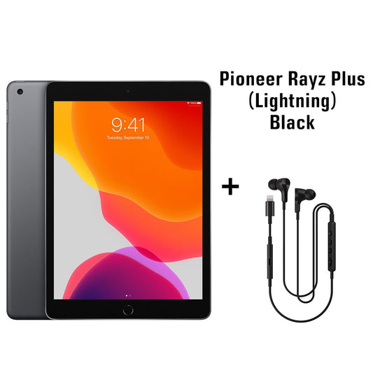Refurbished Apple iPad 10.2" (7th Gen) WiFi 32GB Space Gray Excellent Condition A2197 + Pioneer Rayz Plus Lightning Black Like New