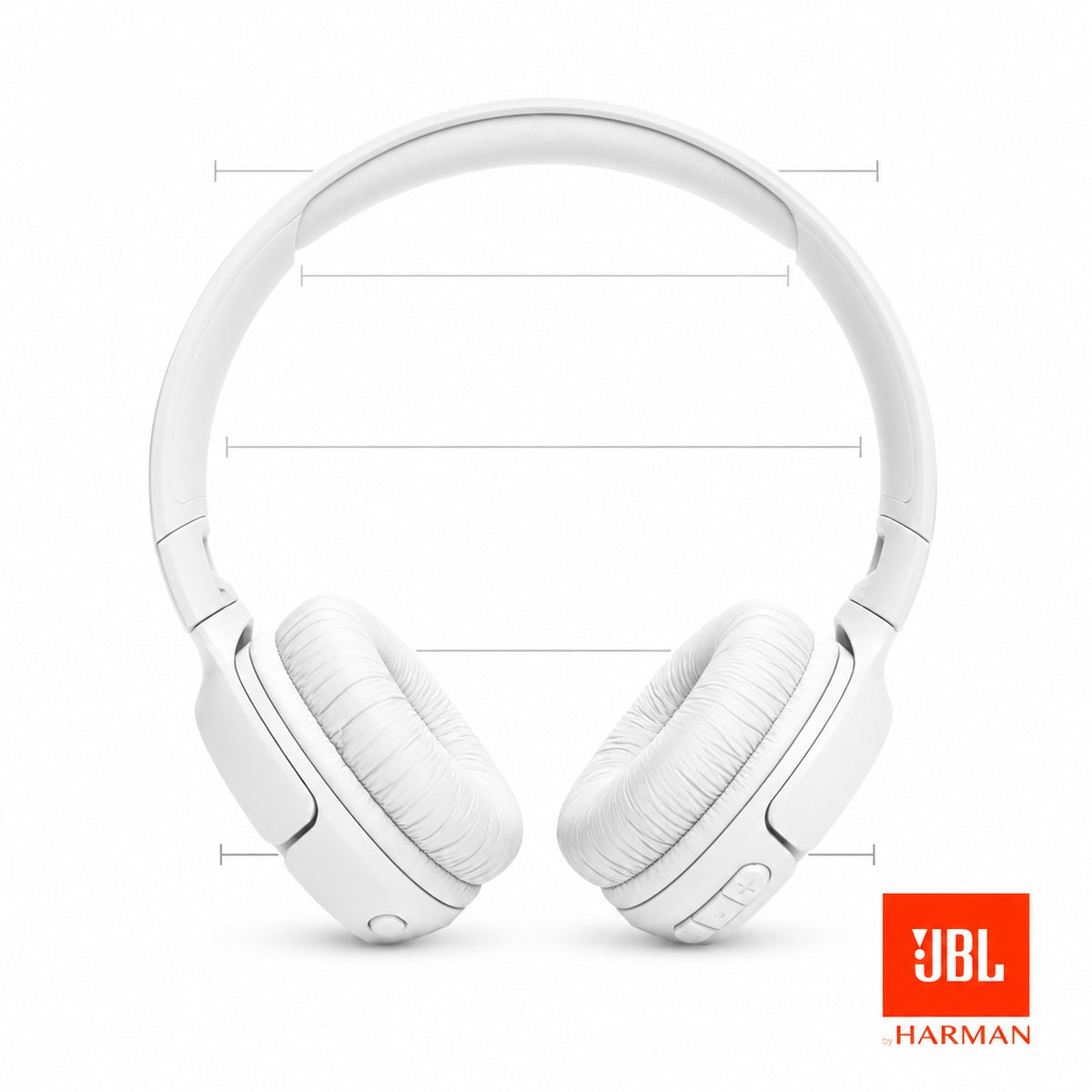 Refurbished JBL Tune 520BT Wireless On-Ear Headphones with Pure Bass Sound White