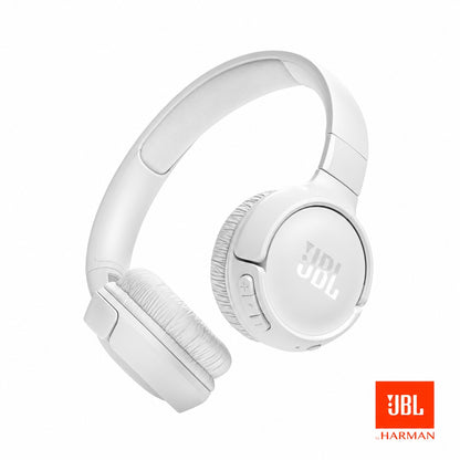 Refurbished JBL Tune 520BT Wireless On-Ear Headphones with Pure Bass Sound White