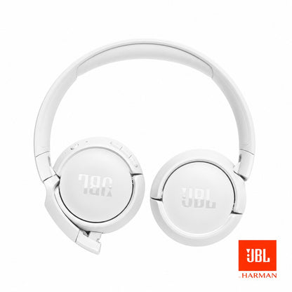 Refurbished JBL Tune 520BT Wireless On-Ear Headphones with Pure Bass Sound White