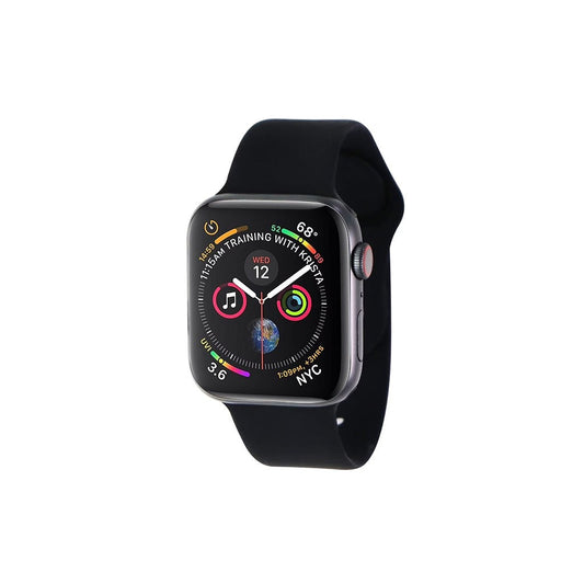 Refurbished Apple Watch Series 4 A1976 44mm GPS + Cellular Unlocked Space Gray Aluminum with Black Sport Band (Excellent Condition)