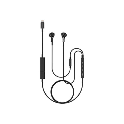 Pioneer Rayz Pro Lightning Earphones Onyx/Black Like New Condition SE-LTC7R-B(B)